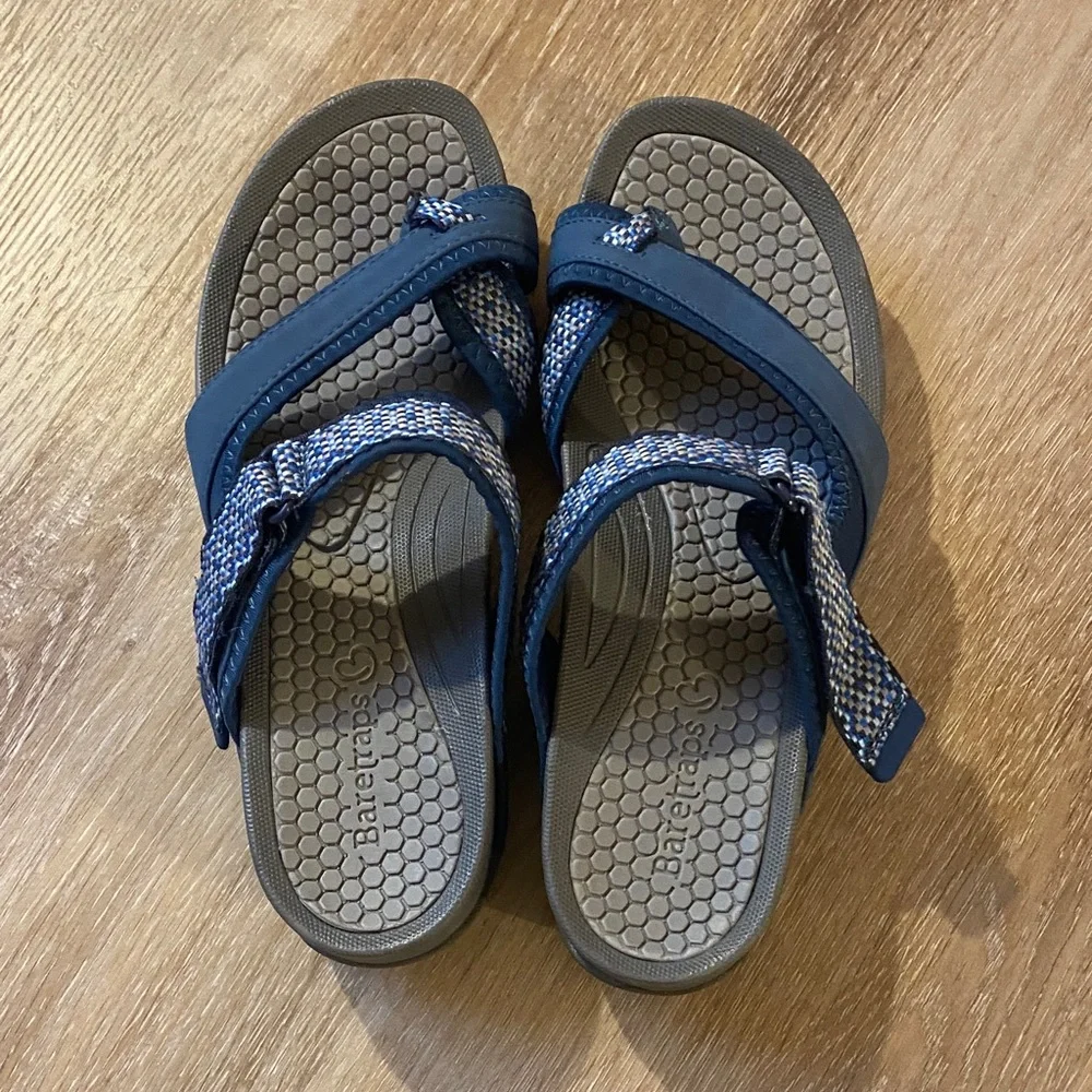 BareTraps Navy and Gray Women's Sandals - Picture 1 of 5